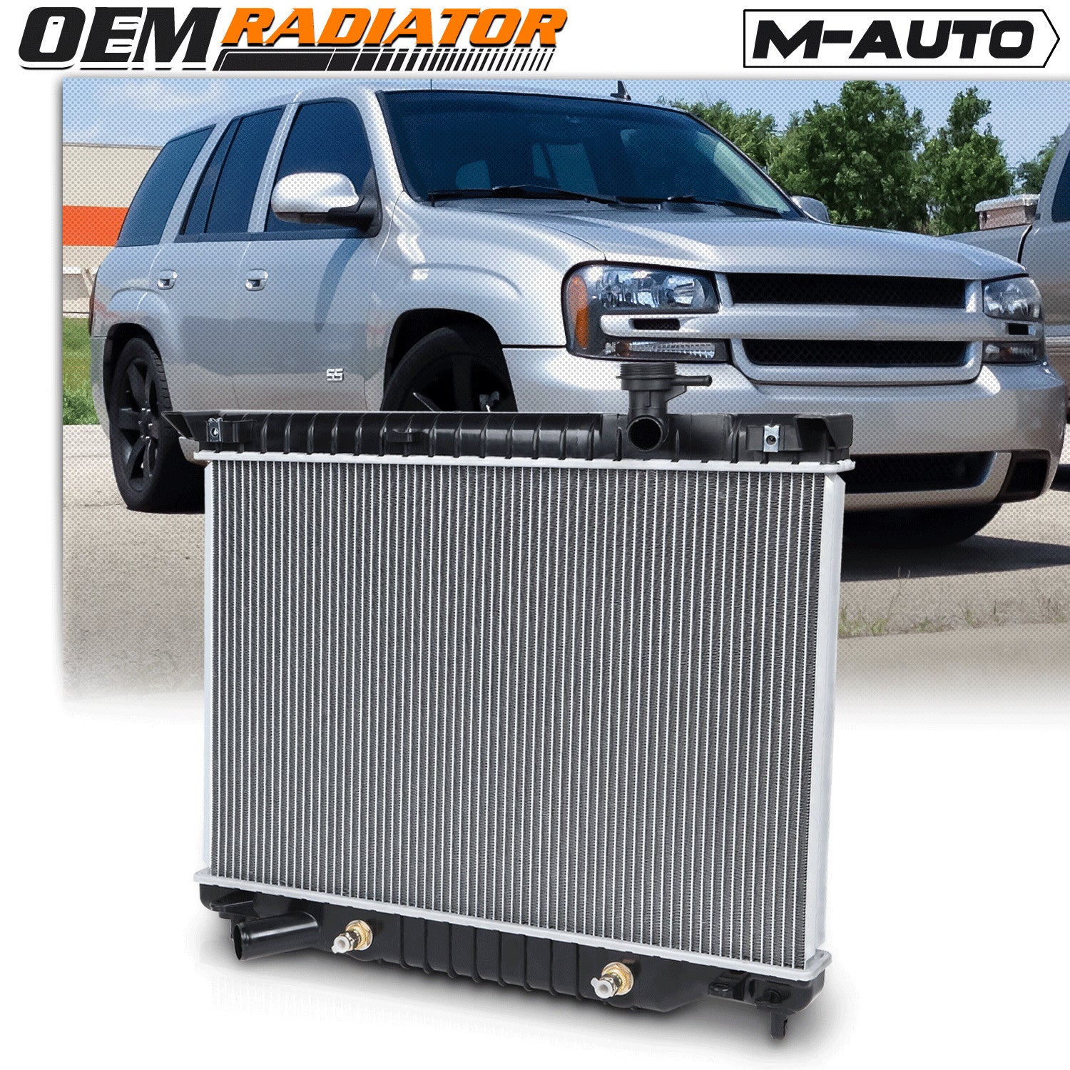 2458 Aluminum Core Radiator fit 2002-2009 GMC Envoy XL