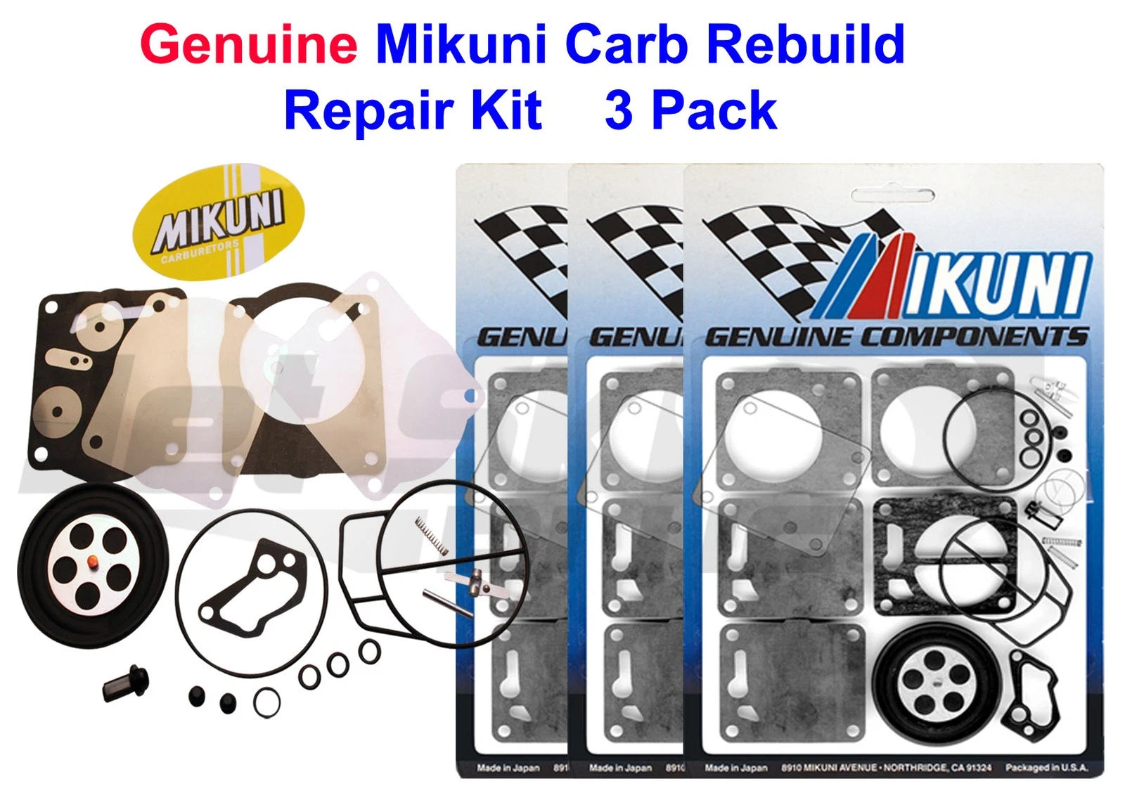 Genuine Mikuni Triple Carb Rebuild Kit Polaris Sl Slt Slth 650 750