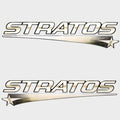 Stratos Boat Decal Set 24 x 5 1/2 Inch Black/Gold/White by Stratos