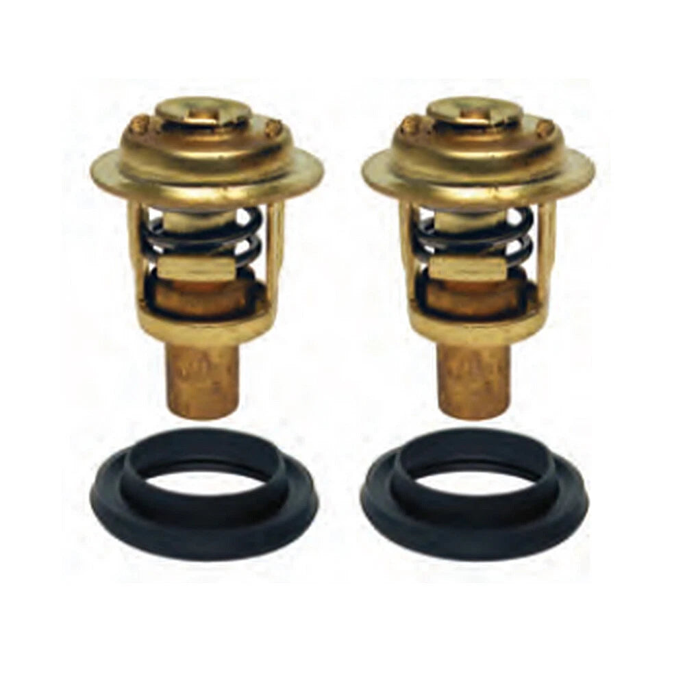 2 Pcs Thermostat 75692q2 75692t For Mercury Marine 143f Degree