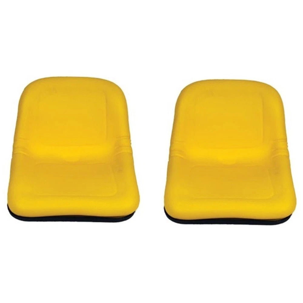 (2) Yellow High Back Seat Fits John Deere Riding Mowers Tractor 345