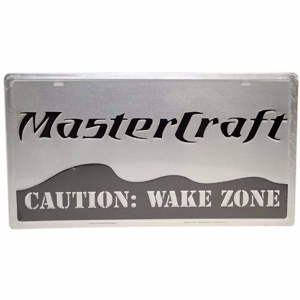 MasterCraft Caution Wake Zone Sign 22 x 12 Aluminum by MasterCraft