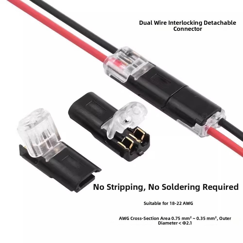 Lockable 2P D2 Connector Power Wire