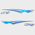 Hull Graphic Decals 175 Metallic Blue Stickers