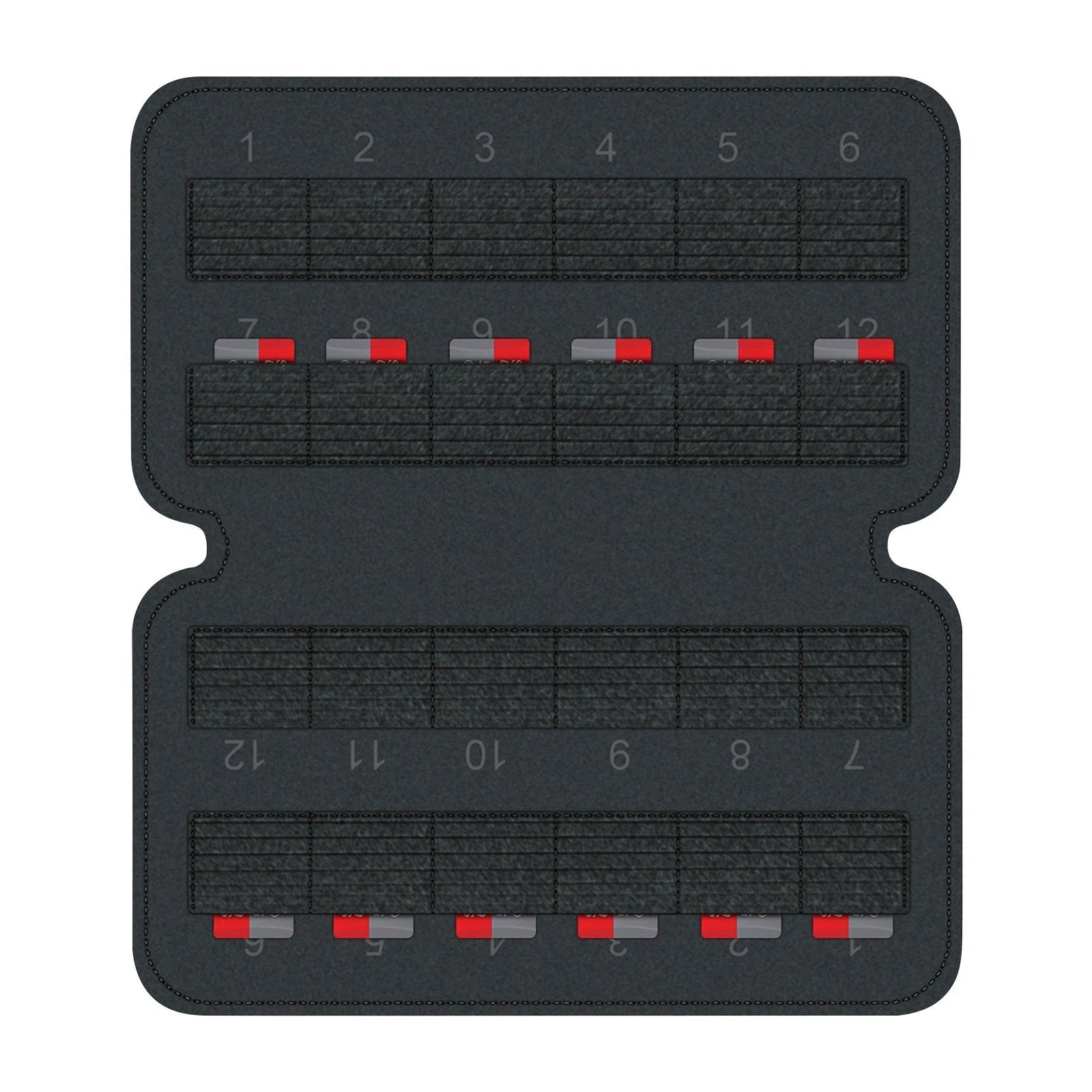 Eva 24-slot Game Cartridge Tf Card Holder Bag Storage Case For Steam