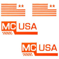 Boat Raised Decals MasterCraft MC USA Orange by MasterCraft