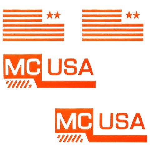 Boat Raised Decals MasterCraft MC USA Orange by MasterCraft