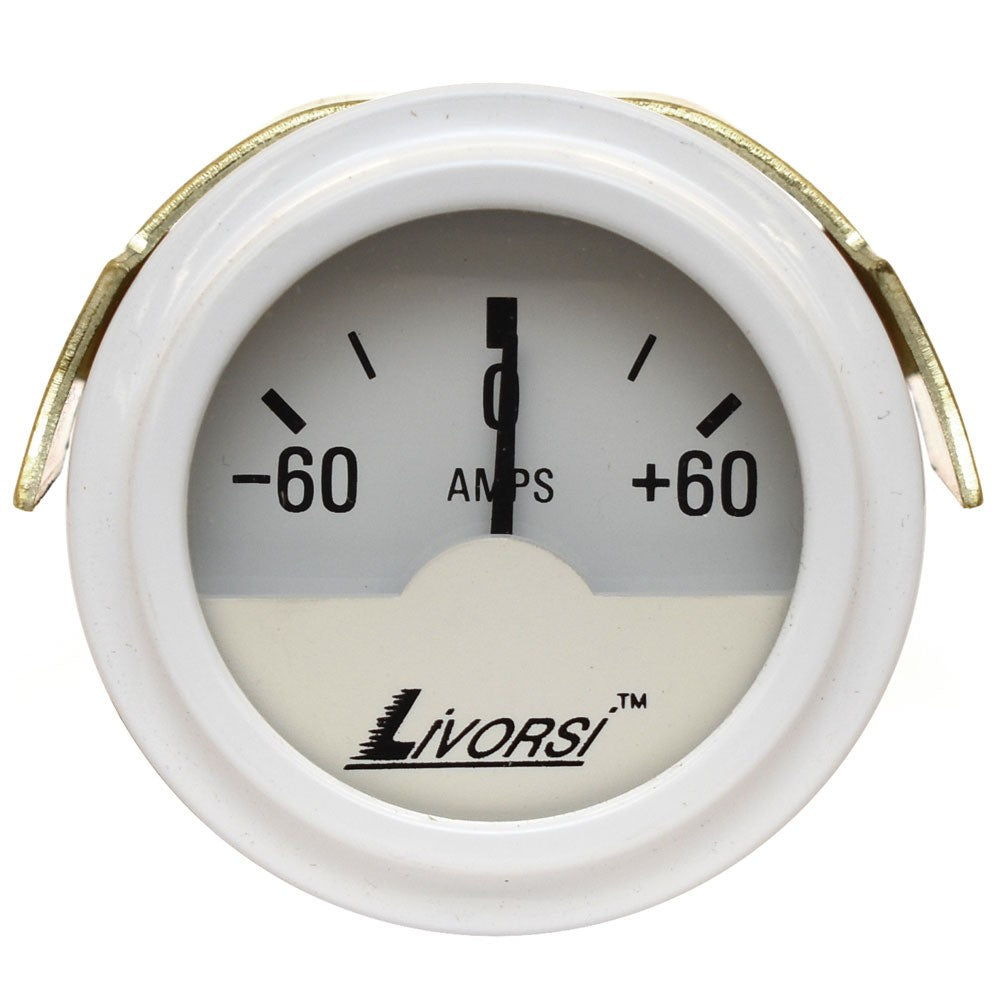 Livorsi Boat Amp Meter Gauge GIAMWW | Baja 2 Inch WhiteOpens in a new 