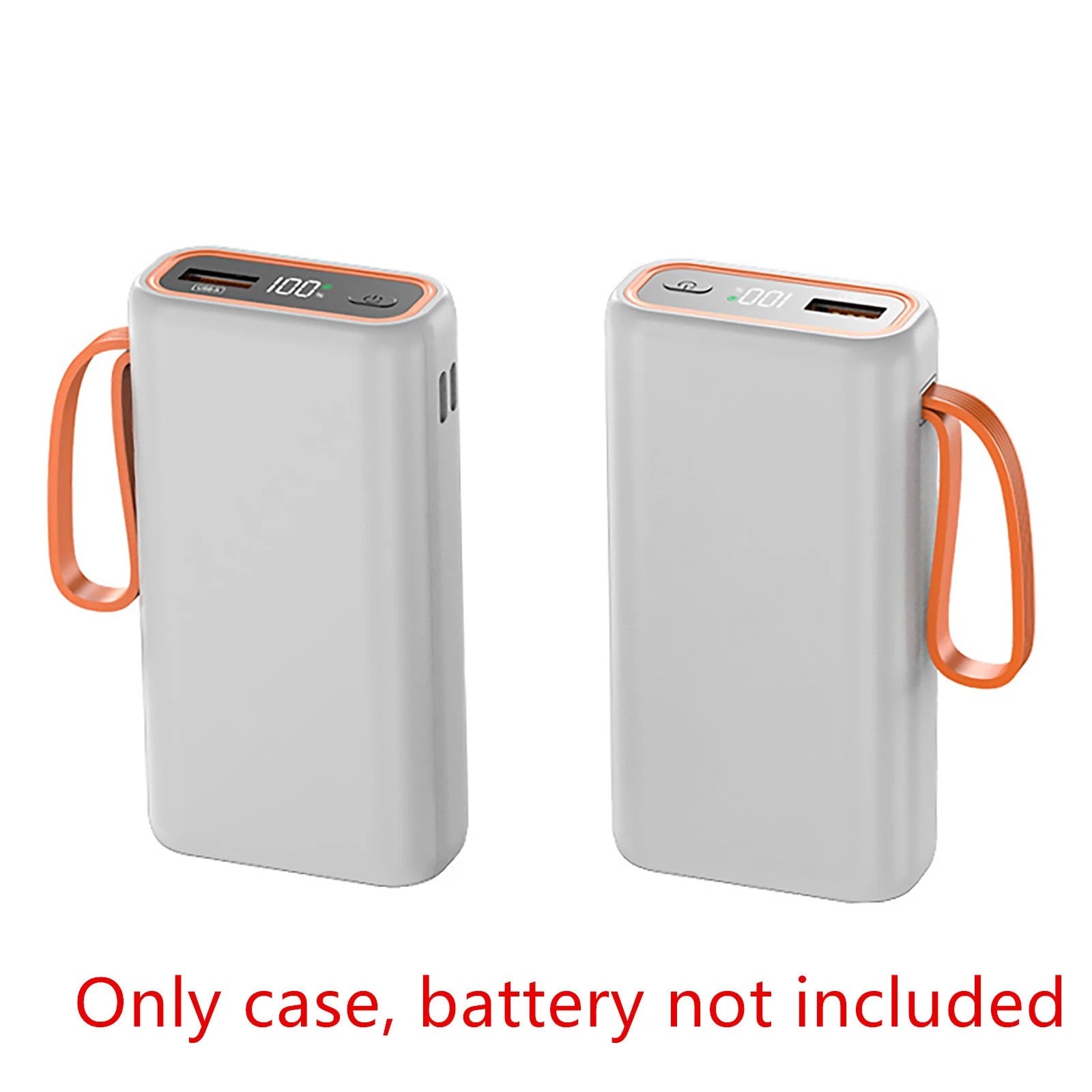 2-slots 21700 Battery Power Shell Charger Box Lcd Display Power Bank