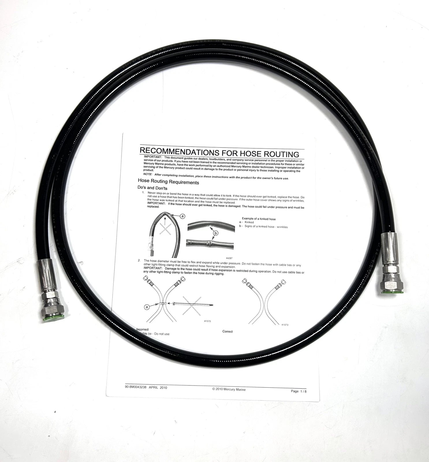 Mercury 8m0167285, Power Steering Hose Kit - 6' (1 Hose) -Oem