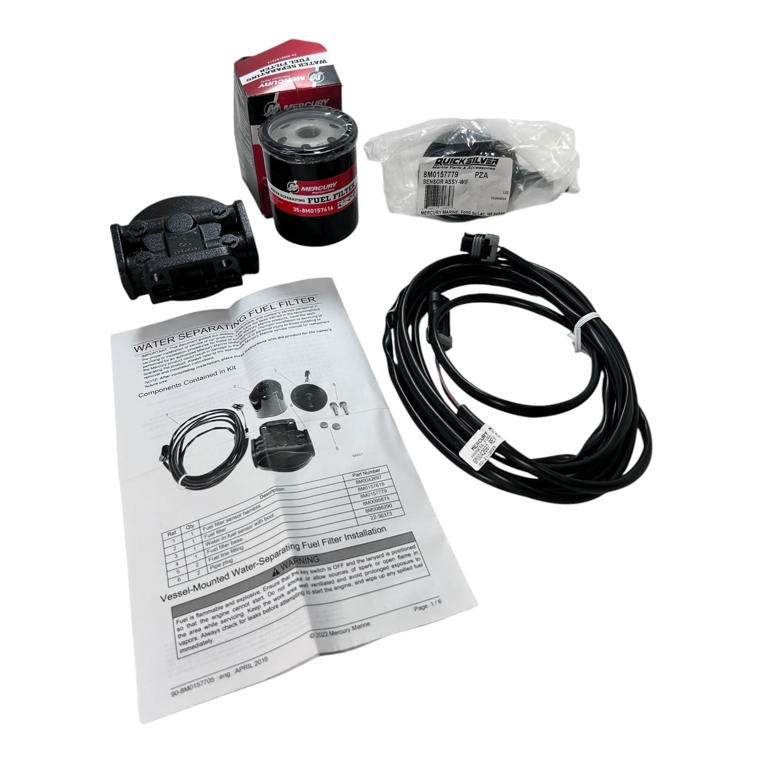 Mercury 8m0157707, Marine Fuel Filter / Water | Hook & Hull Co