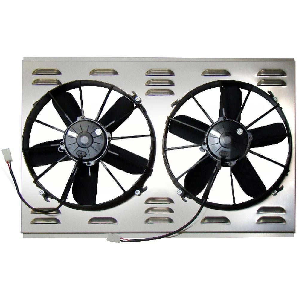 Z40083 Dual High Cfm 12" Electric Fan & Shroud - 17 3/8 X 27 1/4 X 4