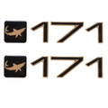 Mako Boat Raised Decals Black Pair by Mako