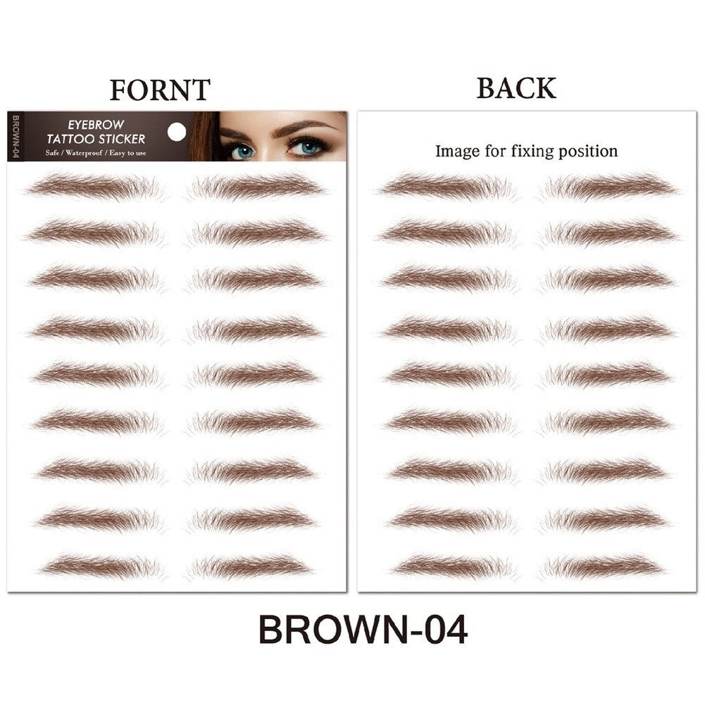 Waterproof Eyebrow Tattoo Stickers 6D Design