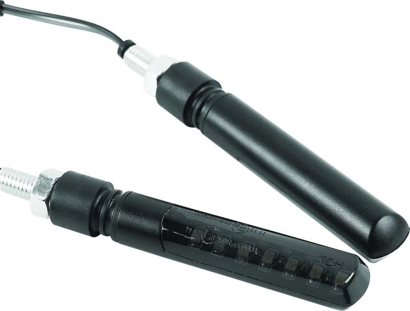 Bikemaster Sequential Front Turn Signal With 7-LED Smoke Lens, Fits