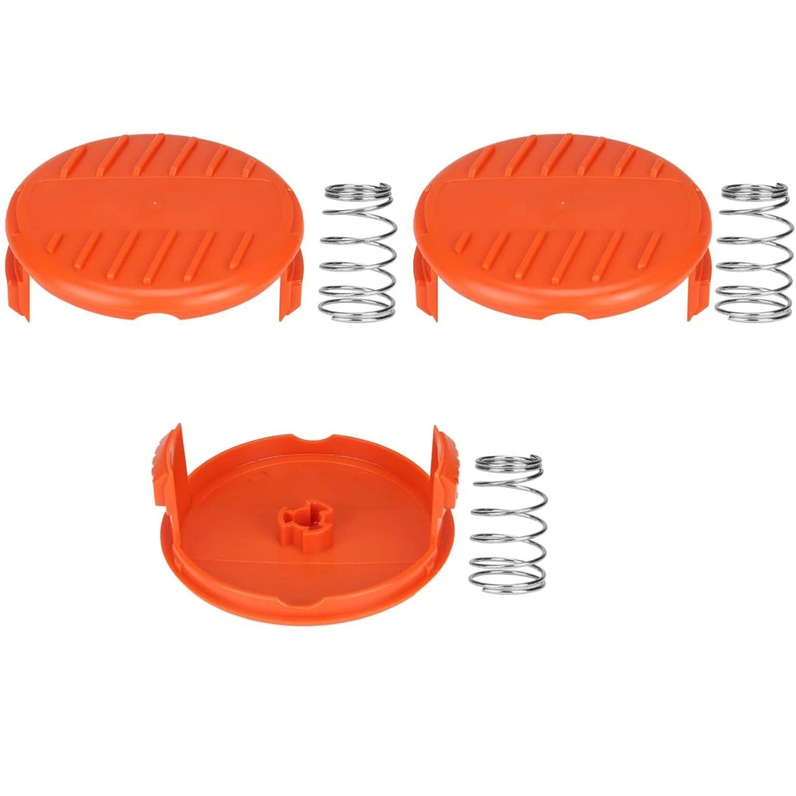 3 Pack Repair Part Spool Cap & Spring For Black & Decker Lste525