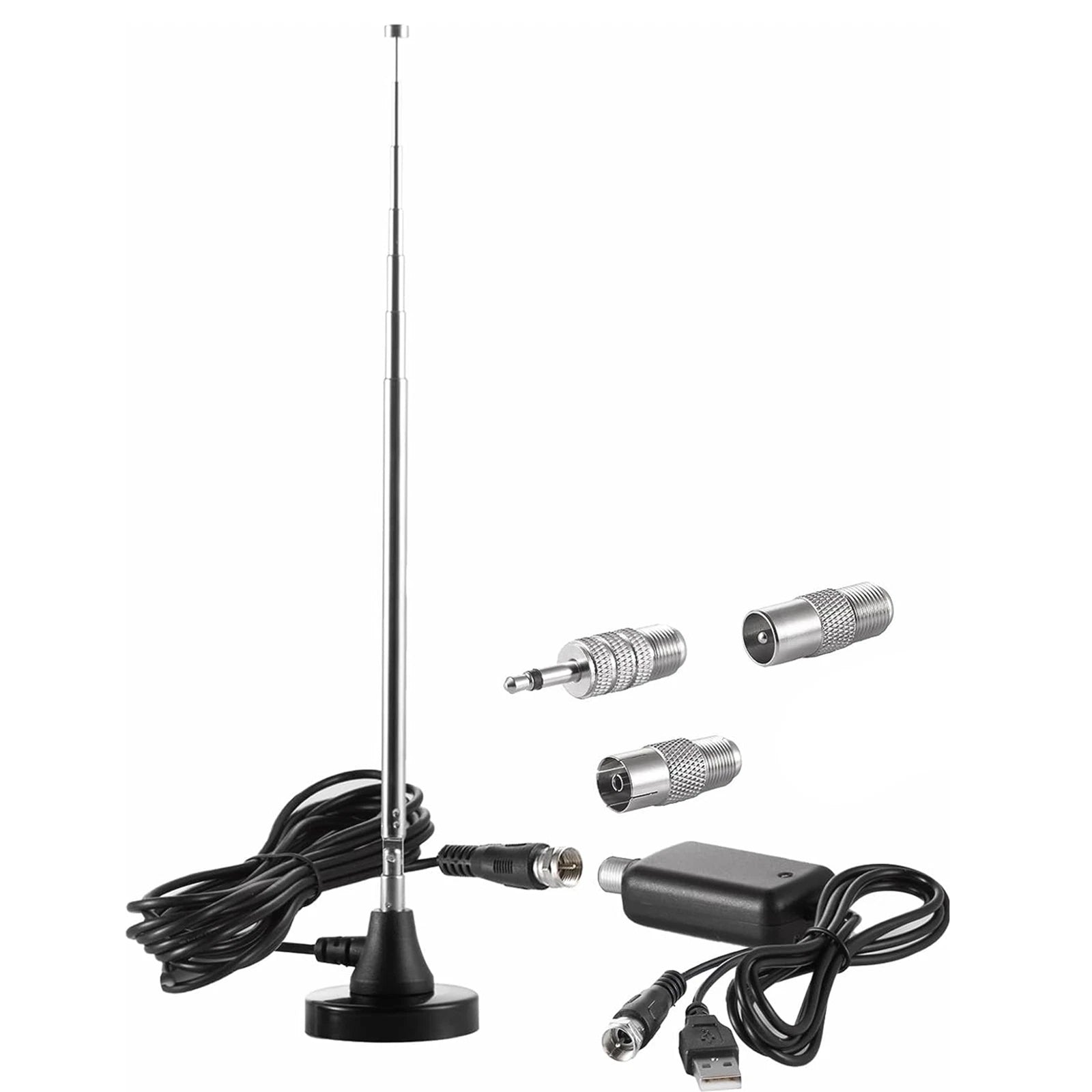 Magnetic Base Fm Radio Telescopic Antenna &Amplifier For Yamaha For