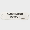 Alternator Output Label Carver 7160930 White by Carver