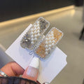 Rhinestone Barrette Pearl Hair Clip