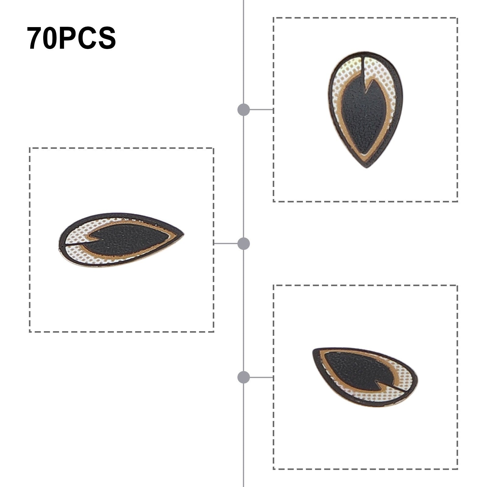 Holographic Flat Fishing Lure Eyes Stickers