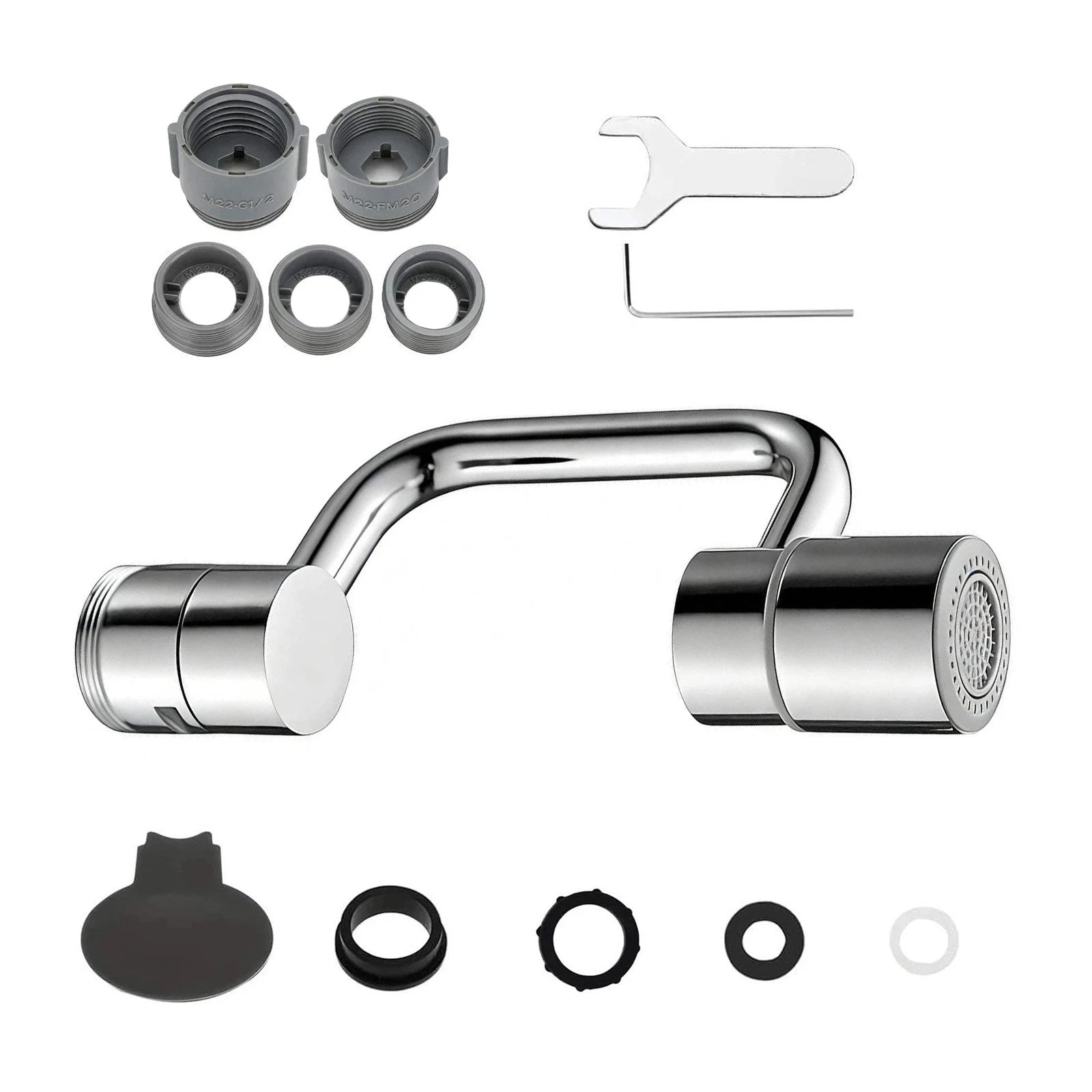 360° Rotatable Faucet Aerator Extension For Kitchen Faucet Stainless