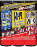 Maxima Ultimate Chain Wax Care Kit 3-piece For Motorcycle & Bicycle