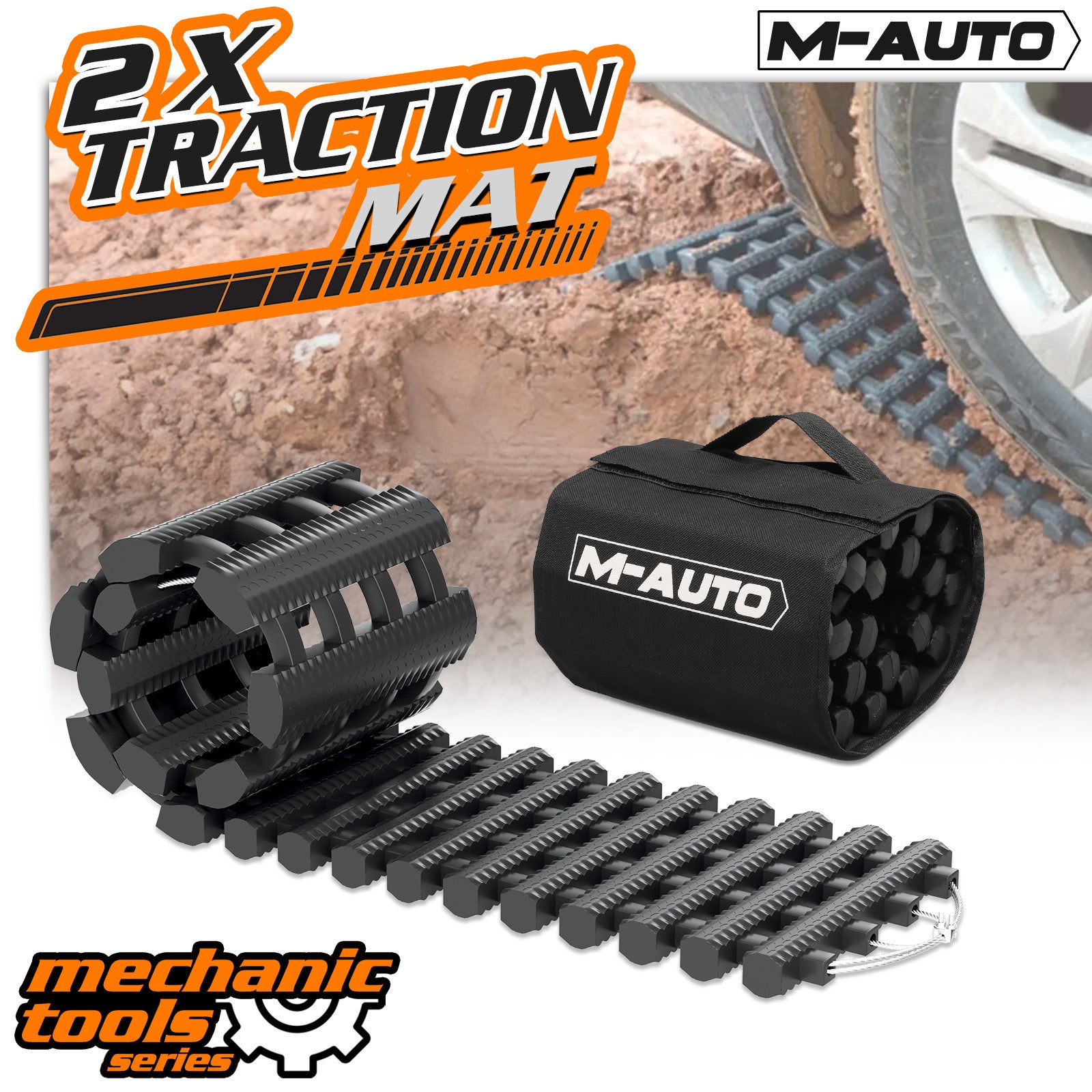 Portable Vehicle Traction Mat — 2 Pack