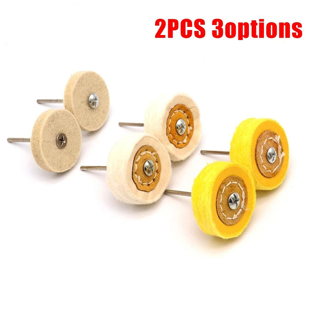 2PC Cotton T Style Polishing Wheel