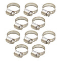 S & J Boat Fuel Hose Clamps Stainless Set of 10 7/16 Inch by S & J