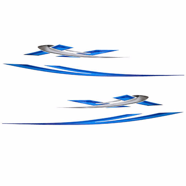 Larson Boat Decal Senza Blue Silver by Larson