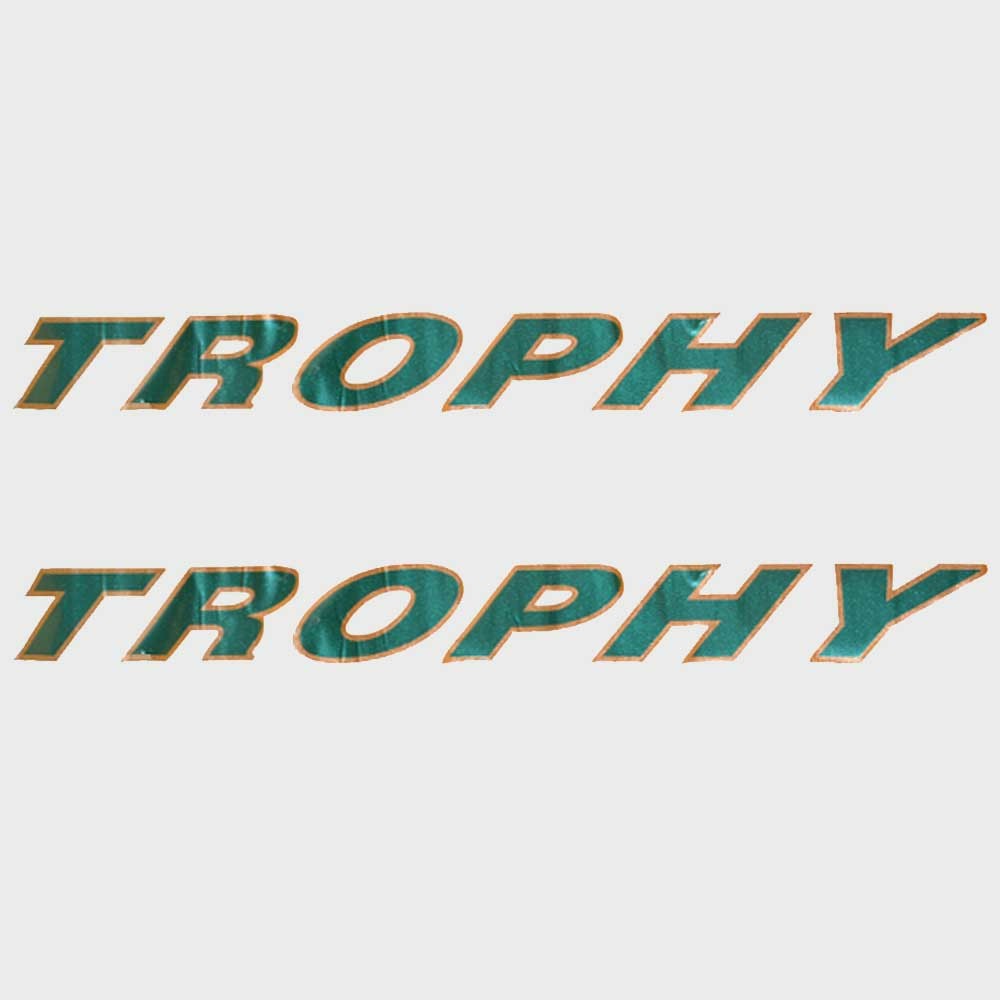 Bayliner Boat Brand Decals Trophy Gold Green Pair by Bayliner