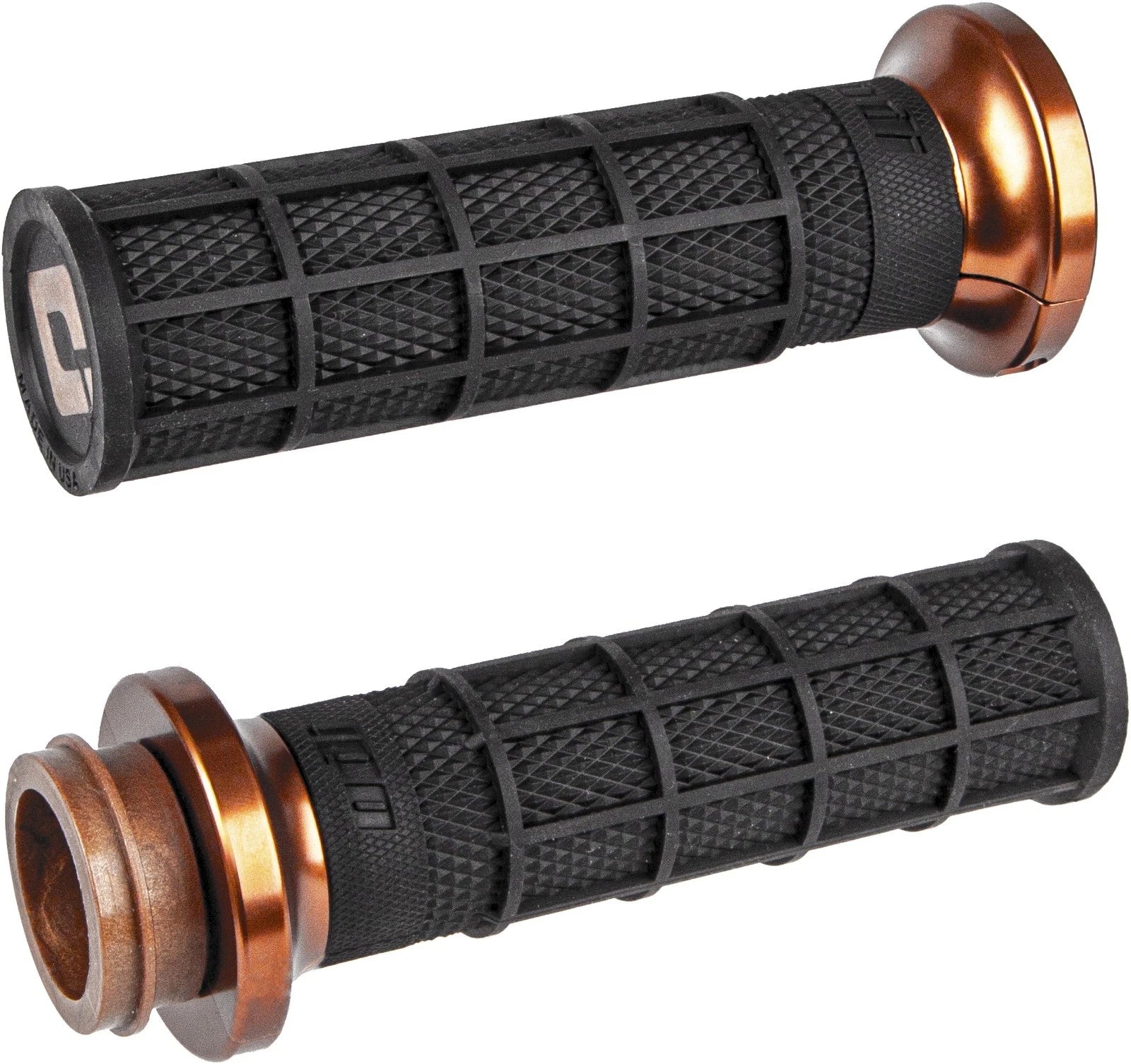 Odi Lock On Hart Luck Full Waffle V-twin Grips Black/bronze For