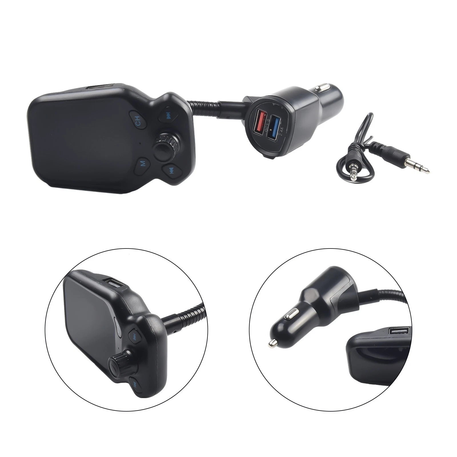 Wireless Car For Fm Transmitter, Mp3 Player Radio Adapter Usb Charger
