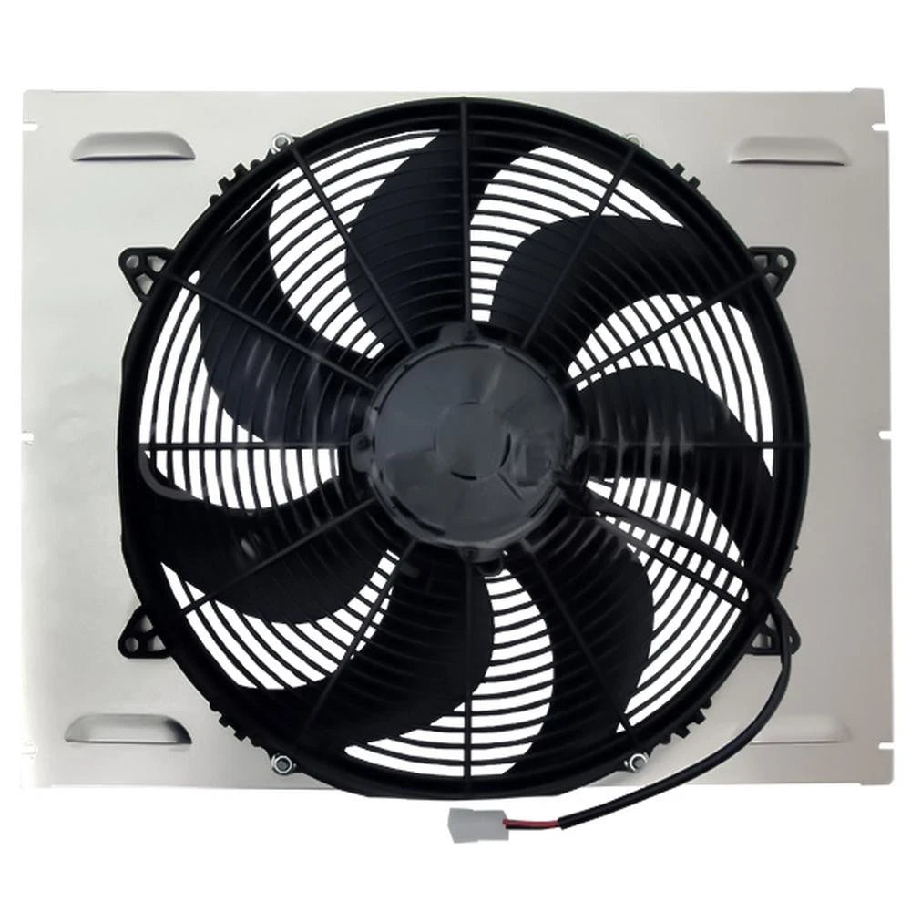 Z40107 Single 16" Electric Fan & Shroud - 16 5/16 X 21 3/4 X 4 3/8