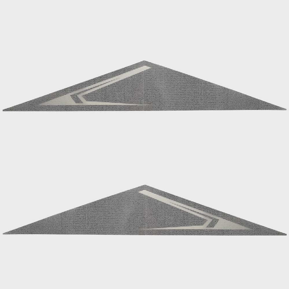 Chaparral Boat Window Graphic Decals Black White (Set of 2) by Chaparral