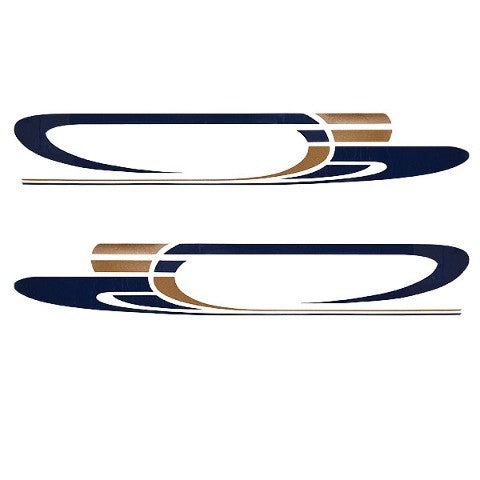 Graphic Decals Rinker Blue Gold Set of 2 by Rinker
