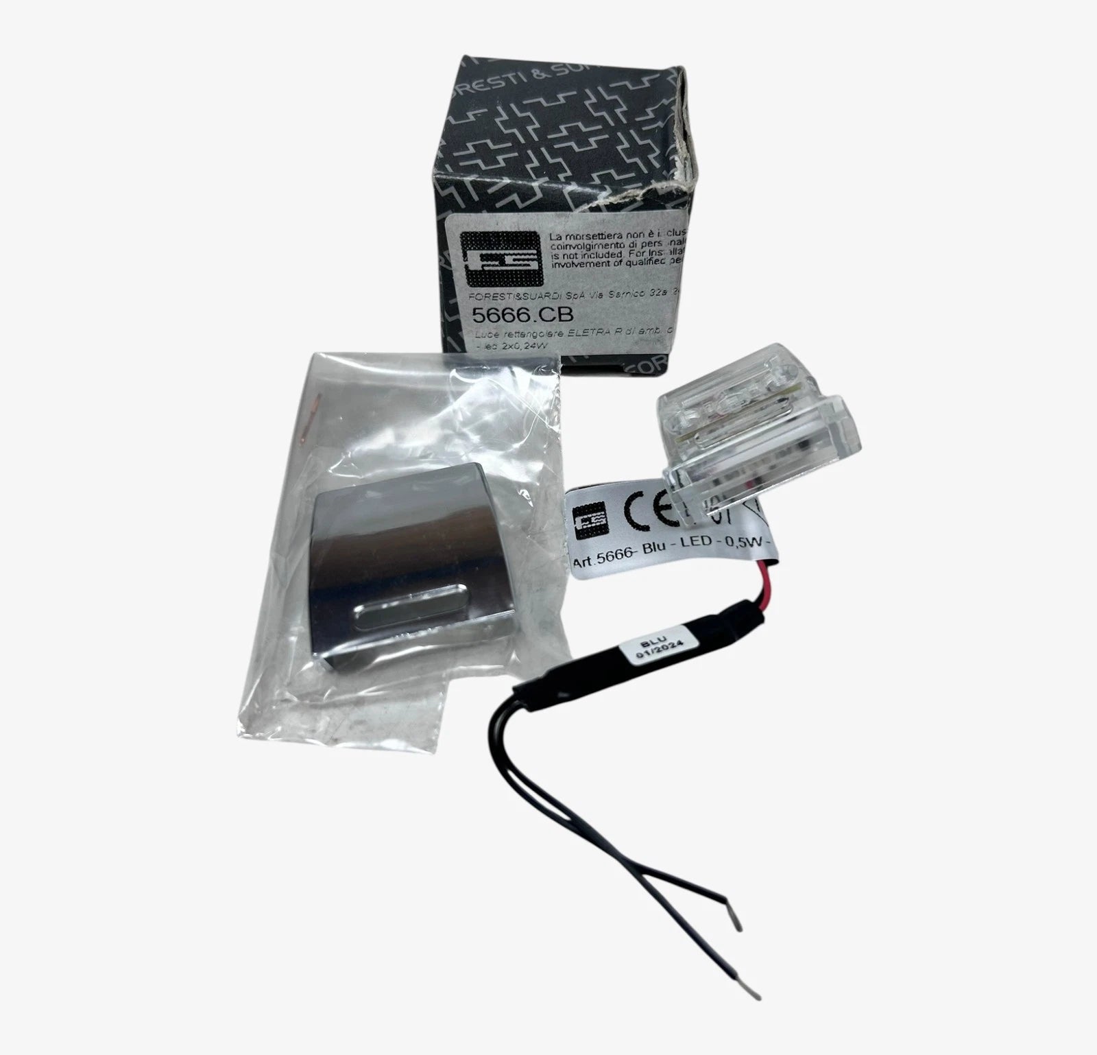 Foresti & Suardi 5666, Chrome Blue Led Courtesy Light 0.5W - 10 / 30V