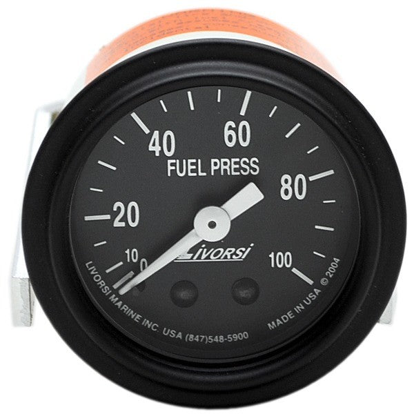 Livorsi Boat Fuel Pressure Gauge 2 Inch Black by Livorsi