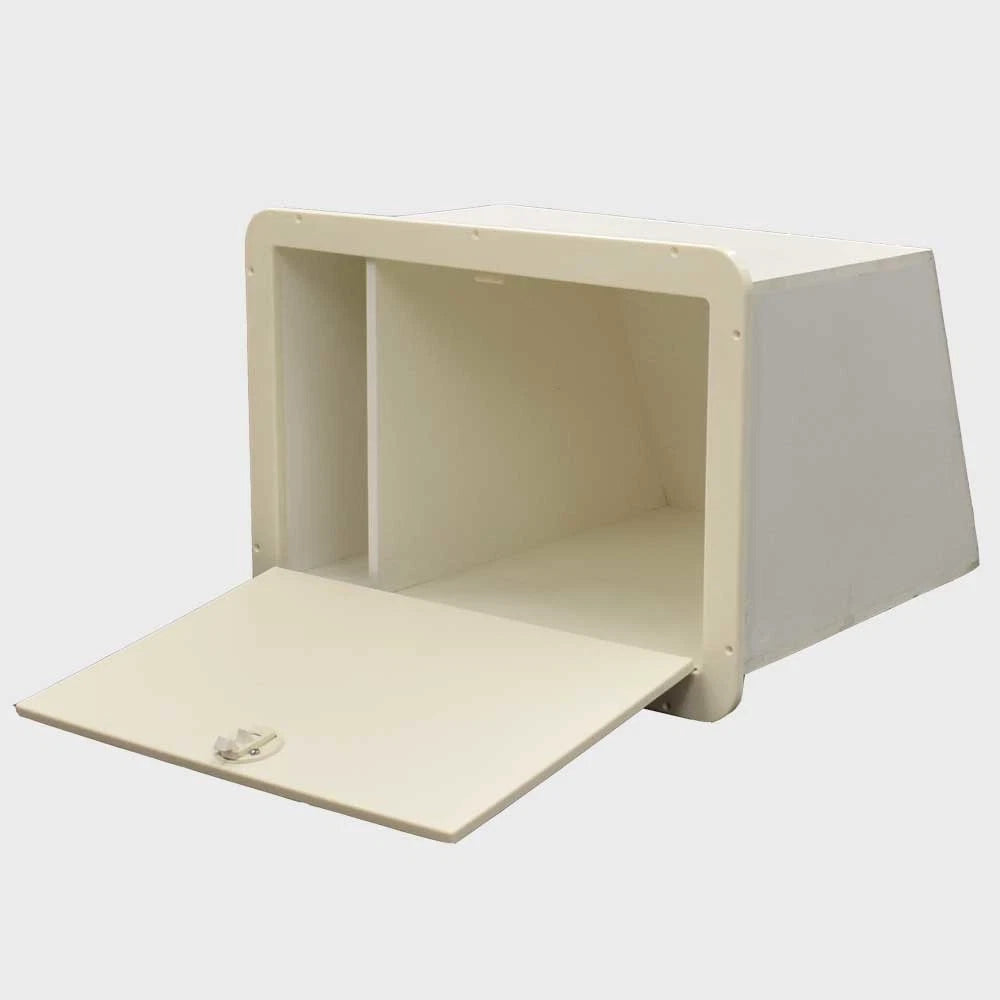 Pontoon Boat Tackle Storage Box | Off White Starboard 22 X 14 5/8 Inch