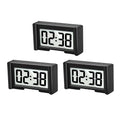 Good Quality 3 Pack Mini Digital Clock Small Adhesive Stick On Clear