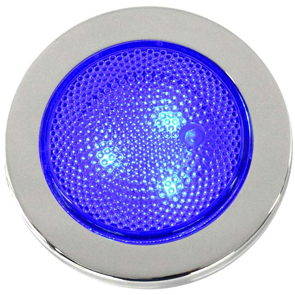 ITC Marine Boat Push Lens Courtesy Light 69331SS-3-BL-SR by ITC Marine
