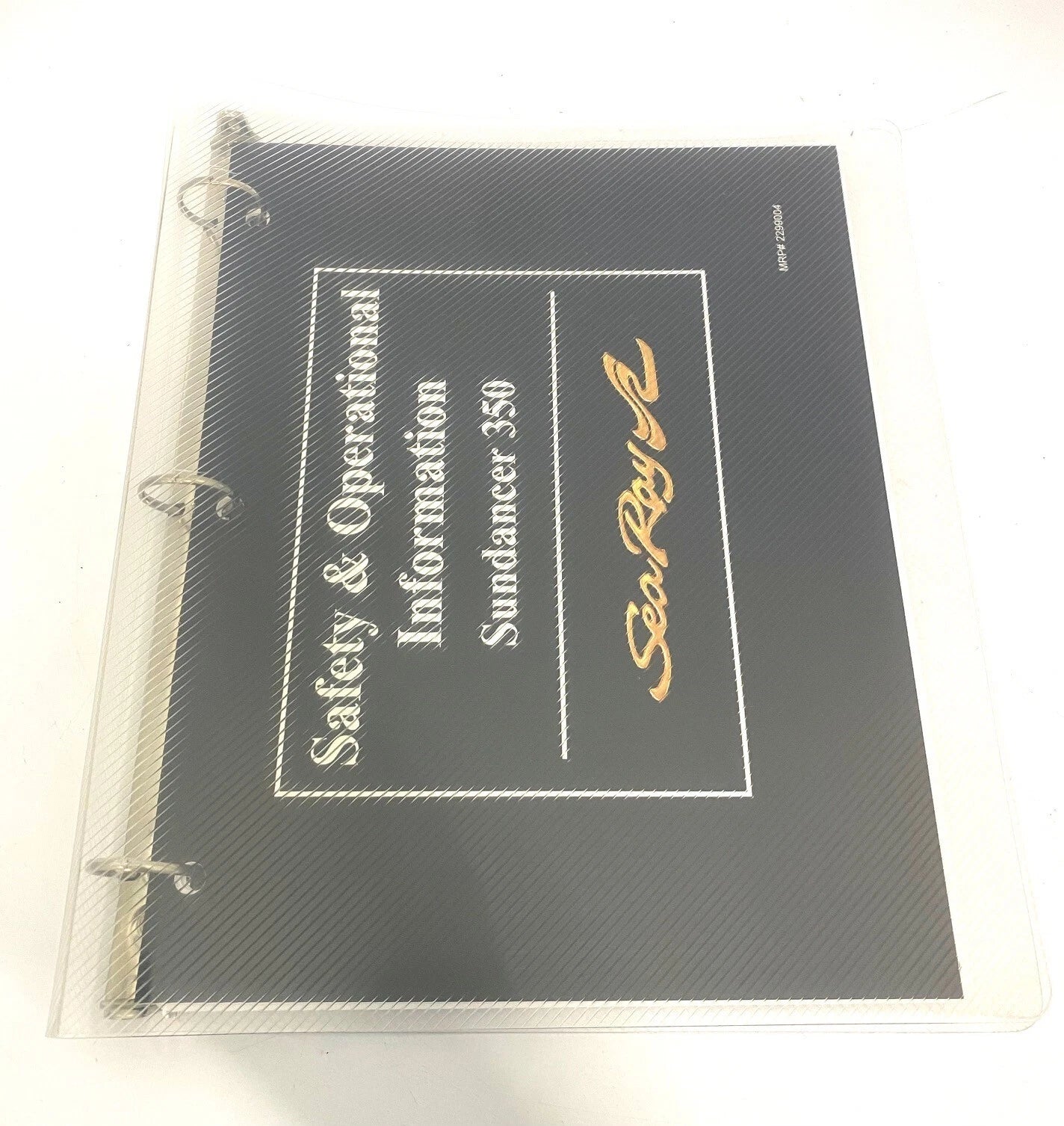 Sea Ray Sundancer 350 Safety &Amp; Operational Information Binder ,