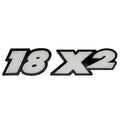 Triton Boat Decal 18 X2 Black Silver by Triton