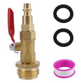 Rv Brass Water Adapter Compatible With Garden Hose Faucet 1/4 In 3/4