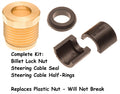 Sea Doo Steering Cable Billet Lock Nut Seal & Half Ring Kit RX RXP RXT