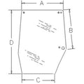 Rh Upper Door Cab Glass 1330930c2 Fits Case Ih Tractor 5120 5130 5140