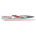 Triton Boat Decal Set 7604026S Starboard Red Silver Black by Triton