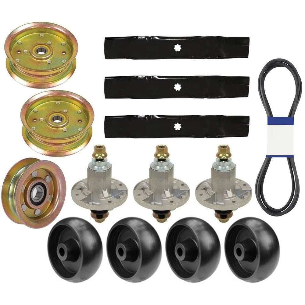 Deck Rebuild Kit Combo Set Blade Spindle Fits John Deere 155c La130