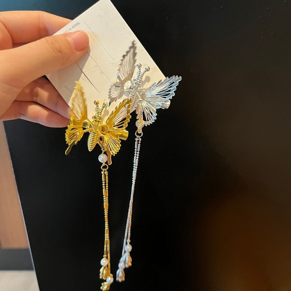Tassel Butterfly Hairpin Metal Accessory
