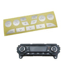 Vinyl Button Repair Sticker Silver Finish For Ford Focus A C Panel